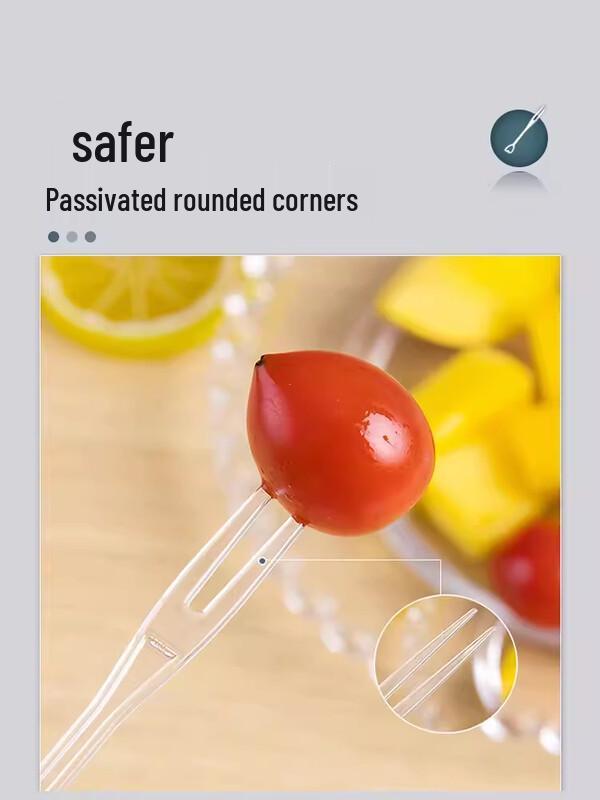 ZISIZ Disposable Plastic Fruit Forks