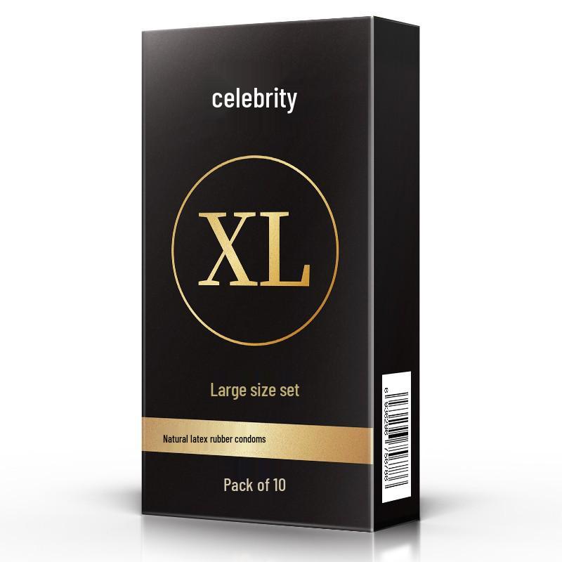 Celebrity XL Condoms - Extra Large, 10 Pack, Adult Family Planning Products