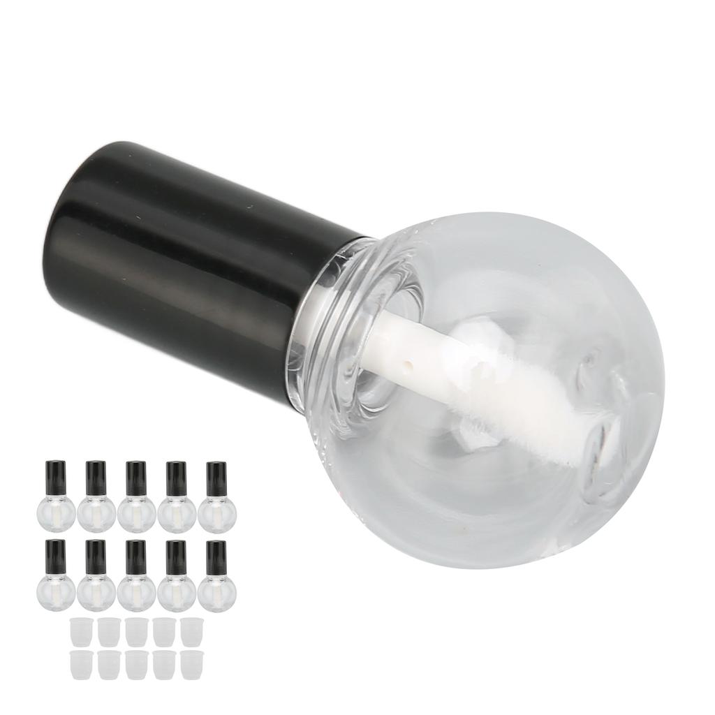 10 szt. 5 ml Puste pojemniki na błyszczyk do ust Urocze plastikowe buteleczki do błyszczyku DIY do wielokrotnego napełniania typu kulka