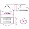 2 Person Camping Tent Blue Waterproof