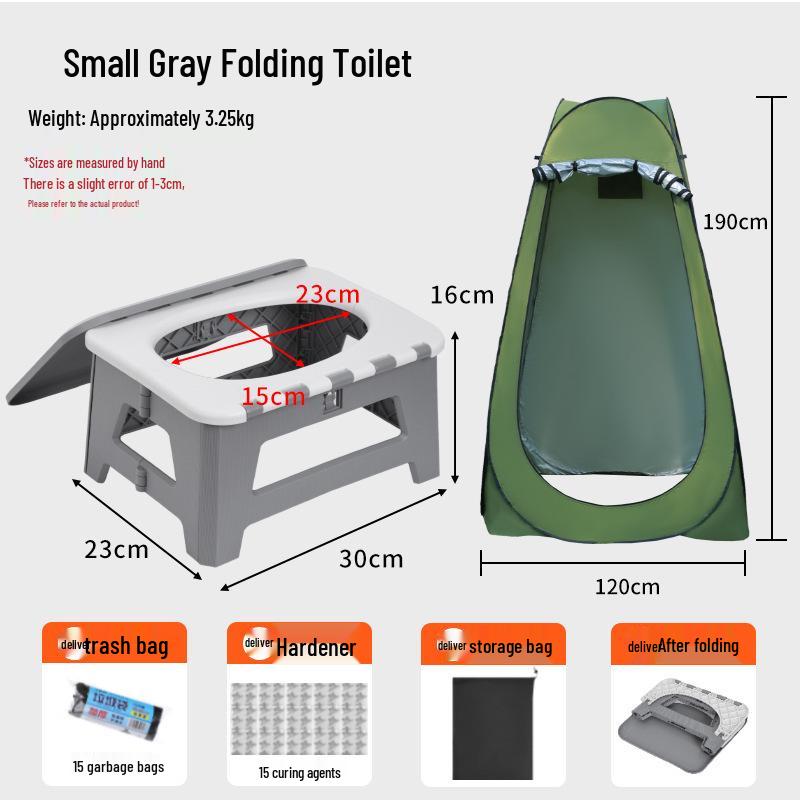 Portable Odor-Proof Folding Camping Toilet for Adults