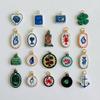 Ceramic Crab, Lobster & Four-Leaf Clover Floral Copper-Plated DIY Jewelry Parts