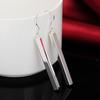 925 Silver Rectangle Geometry Dangle Drop Earrings For Women Ladies Vintage Luxury Jewelry Accessories