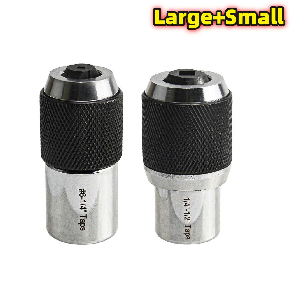 Tap Socket Ratchet Tap Wrench 3/8 inch Drive Hand Tool 1/4-1/2 Taps, 0-1/2 Taps Tapping Socket Set Tap Socket Adapter