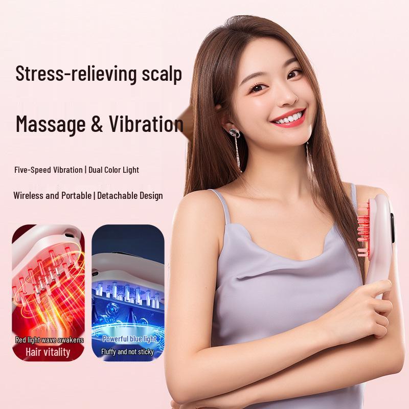 Electric Red Light Hair Growth & Scalp Massage Comb with Liquid Application