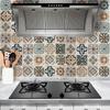 40cm European style Oil Proof Kitchen Furnitur Wall Stickers Self Adhesive PVC Bathroom Tile Waterproof Cabinet Wallpaper
