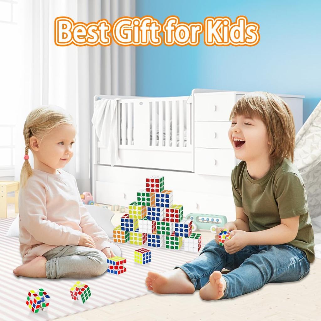 Mini Cube 20 Pack Magic Cube, Puzzle Party Favors for Kids Party Puzzle Game Toys Classroom Rewards & School Prize for Students, Stress Relief Toys