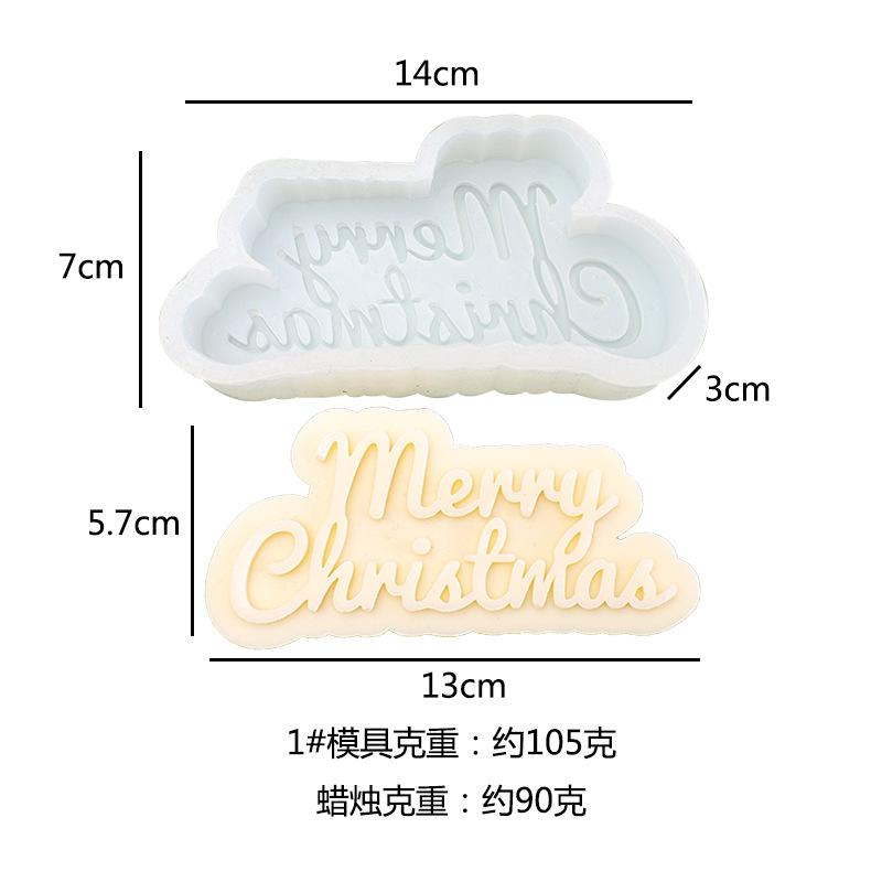 

З Днем народження Різдвяні свічки Силіконова форма DIY Ароматерапевтичні свічки Гіпсова форма для торта Декоративні інструменти для випічки Силіконові форми