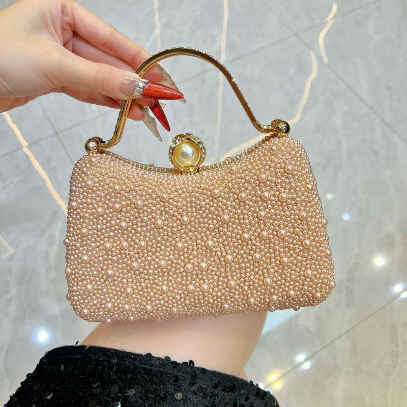 Pearl Handbag Evening Dress Handbag Dinner Party Bag Shoulder Bag Chain Bag Fashionable Crossbody Bag
