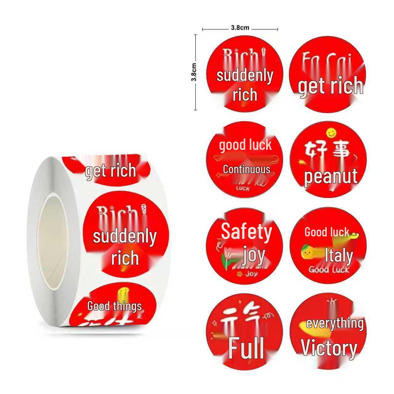 

2026 New Year Festive Adhesive Stickers for Greeting Card & Wall Decoration