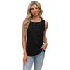 Women's Summer Solid Tank Tops T-shirt Vintage Y2K Women Round Neck Vest Girl Camisole Y2k Woman Clothing