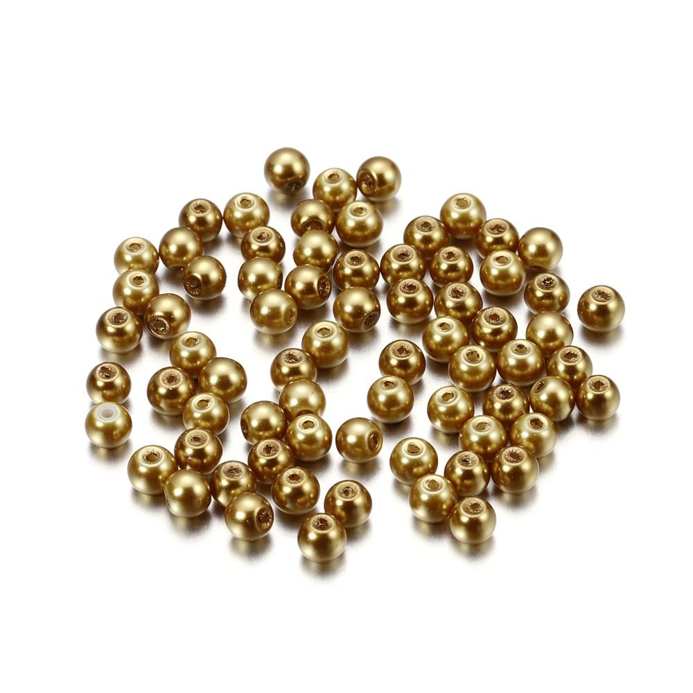 100pcs/lot 4-10mm Mixcolour Round Glass Beads Loose Beads Bracelet Earrings for DIY Jewelry Making Finding Accessories