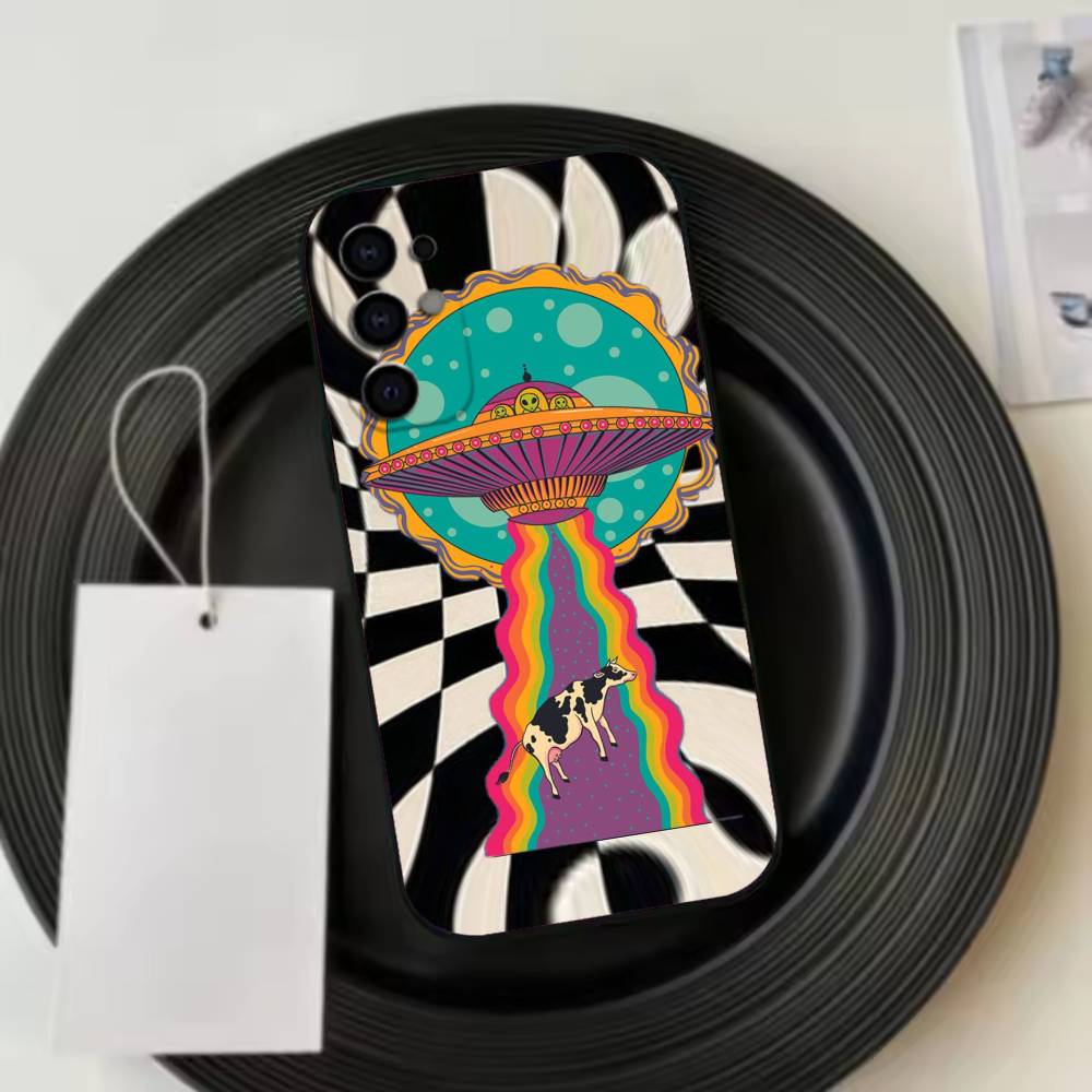 

Aesthetics Cartoon alien space Phone Case Black Silicone Soft For Samsung S25,S24,S21,S22,S23,S30,Ultra,S20,Plus,Fe,Lite Samsung S25Plus
