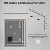 90 x 70cm LED Badkamerspiegel met Verlichting, Dimbaar Make-upspiegel, Kaptafelspiegel met 3 Kleuren, Slimme Touch, Anti-Mist