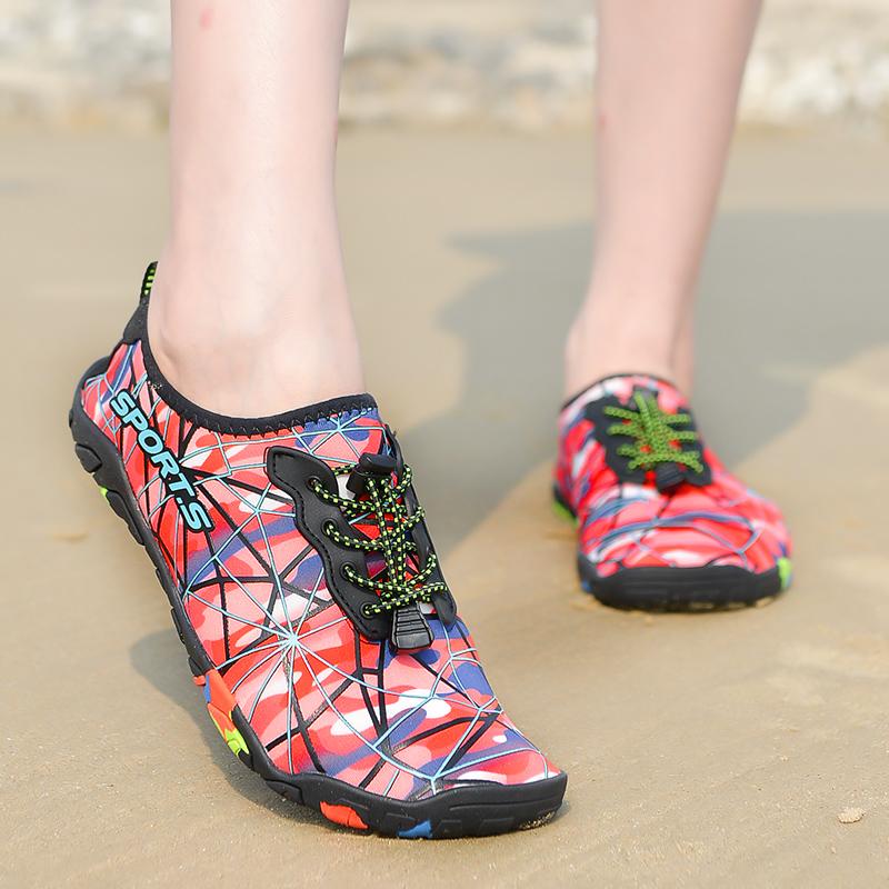 Herren Strandschuhe Schnelltrocknend Rutschfest Wasserschuhe Paar Outdoor Waten Atmen Strand Schwimmen Fünf-Zehen-Sneaker für Mann