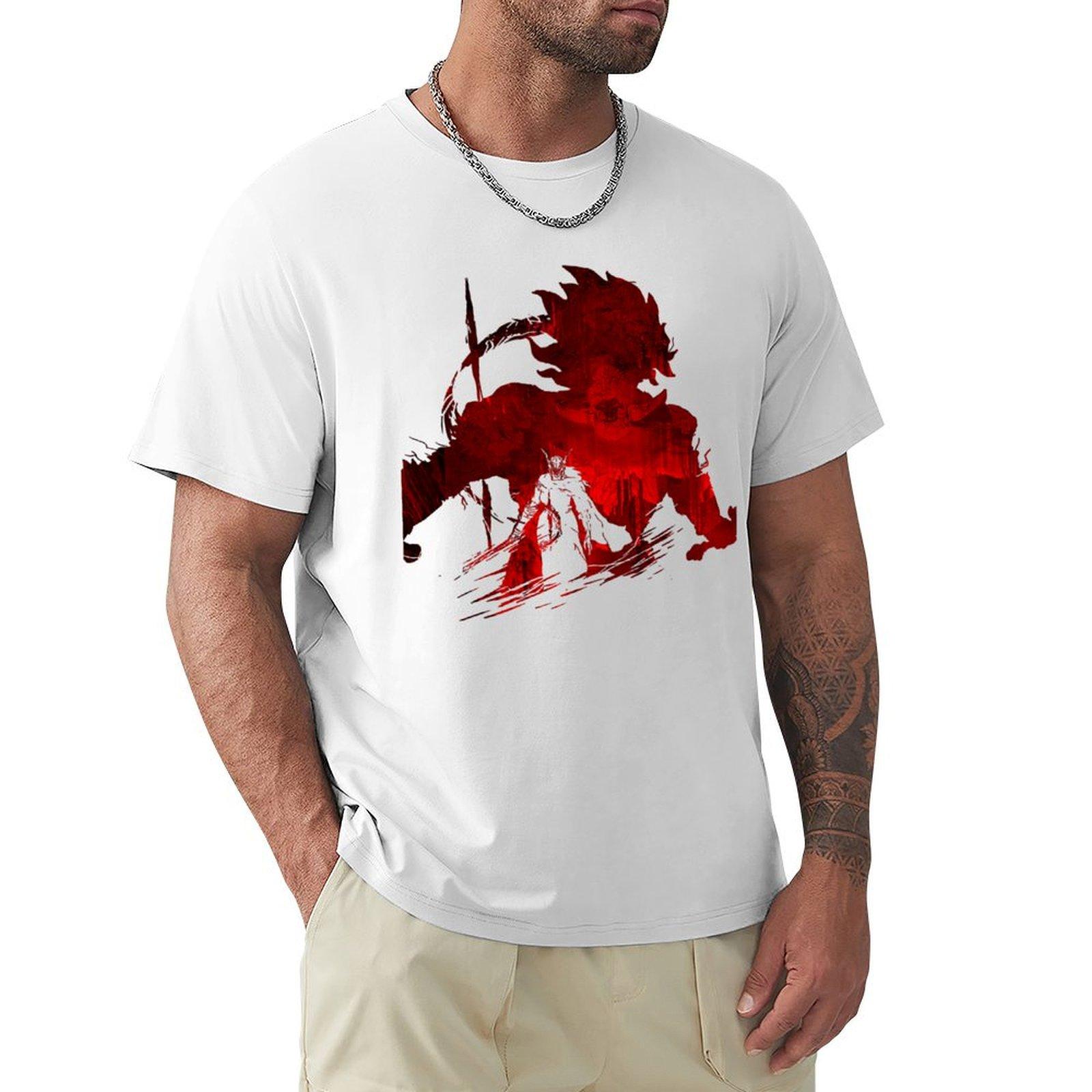 Battle of Radahn Malenia TShirt boys whites sweat Mens cotton tshirt S