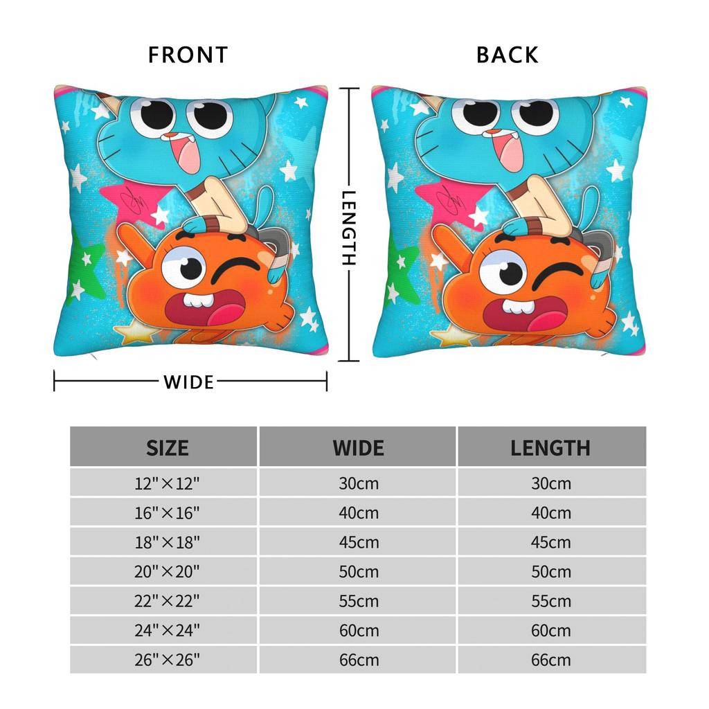 Decorative Pillowcase The Amazing World Of Gumballs  Product Home  Pillow Case Cover Zippered Multi-Size