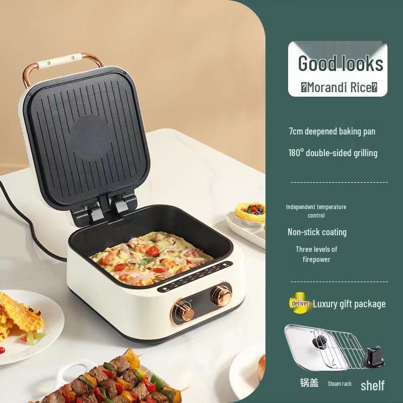 Electric Non-Stick Pancake Maker: Double-Sided Heating Griddle & Crepe Pan for Breakfast.