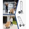VEVOR Hand Truck, 226.9 Kg Load Capacity, Heavy-Duty Hand Truck Dolly with Non-Slip Wheels & Handle
