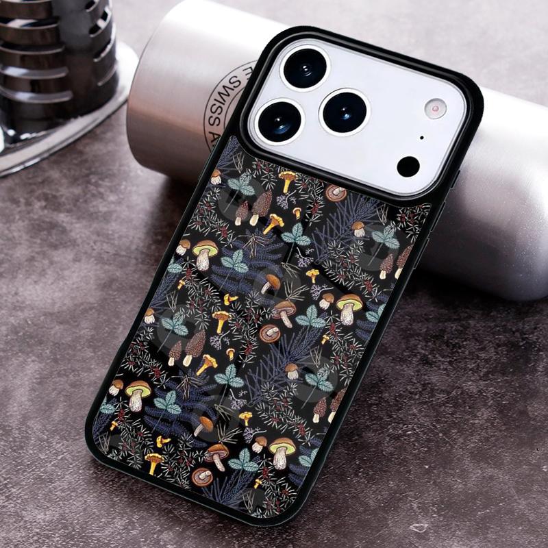 Mushroom Forest Phone Case for iPhone 17 16 15 Pro Max Air 14 13 12 11 Plus Shockproof Capa Cover