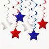 Patriotic Spirals Hanging Decorations For Independence Day Decorative Star Ornaments For Party And Home