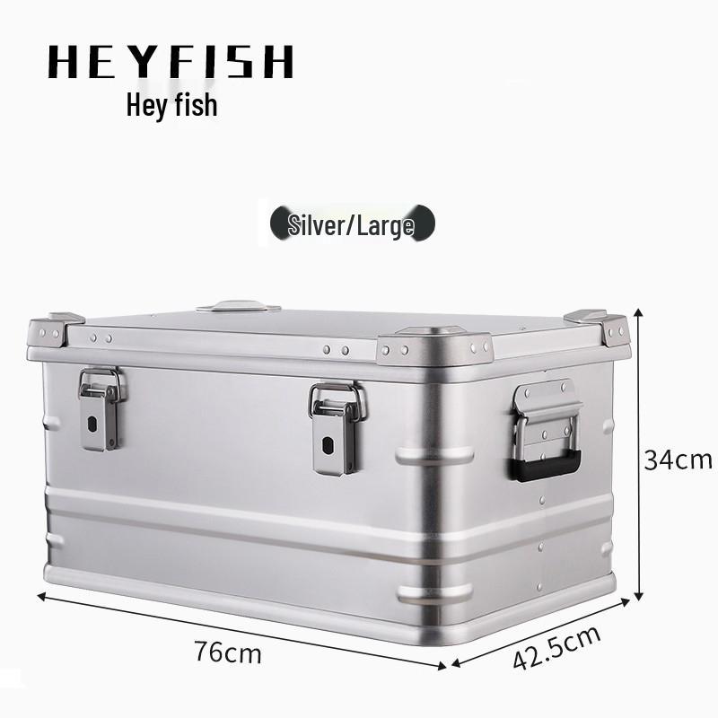 Aluminum Alloy Large Capacity Roof-Mount Camping Storage Box with Lock