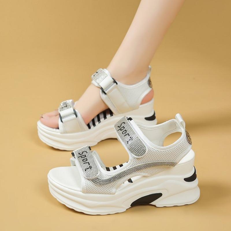 Plus Size Wedge Sports Shoes with Thick Sole - Lightweight and Comfortable Sandals for Women