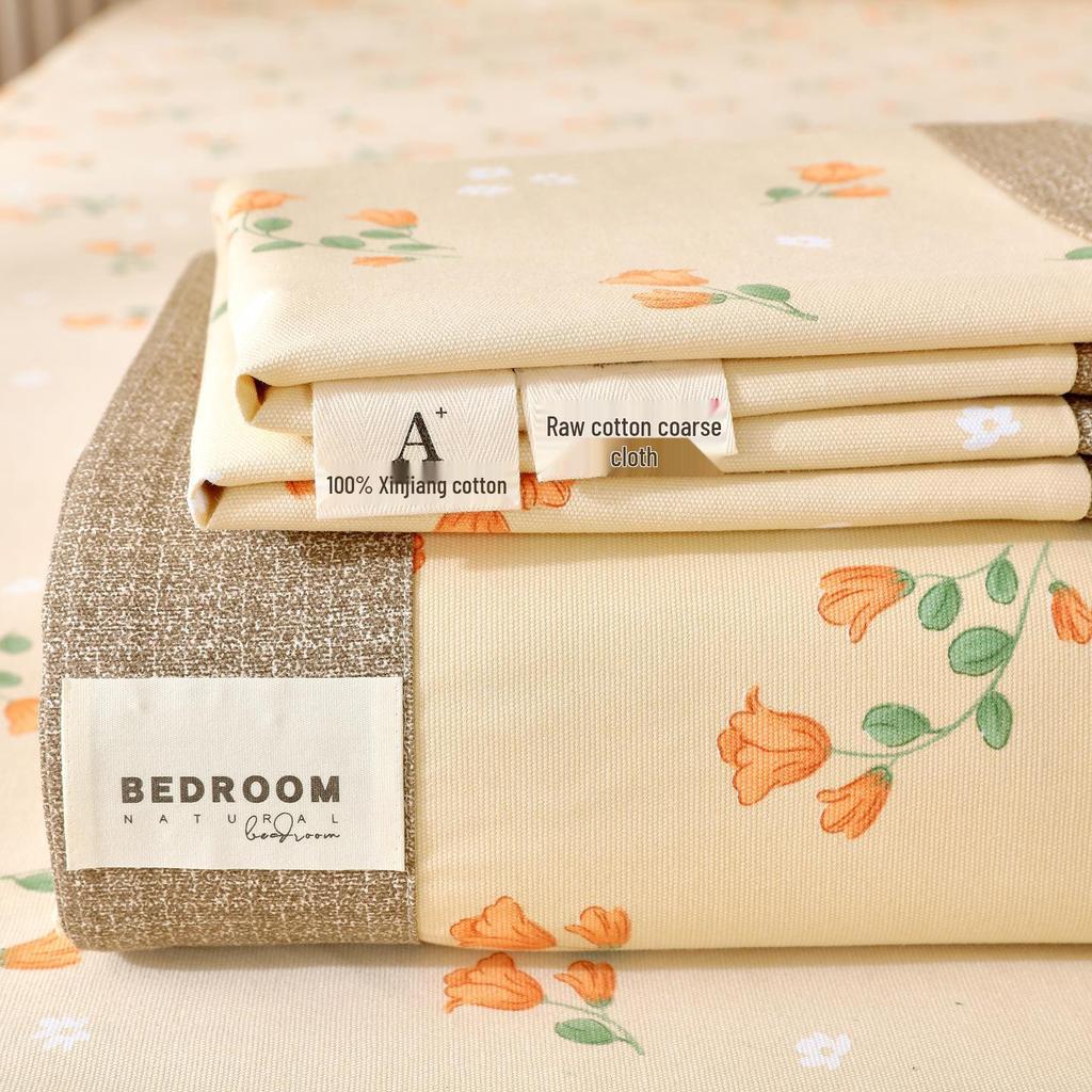 A-Class 100% Cotton Coarse Cloth Soft Bed Sheet for All Seasons