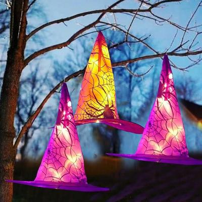 Halloween Hexenhut Lichterkette, 1/5/8 Stück Outdoor Wasserdicht Halloween Dekoration Licht mit Multi-Beleuchtungsmodi