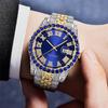 Huaqiangbei Men's Diamond-Studded Submariner Hip Hop Quartz Watch with Calendar
