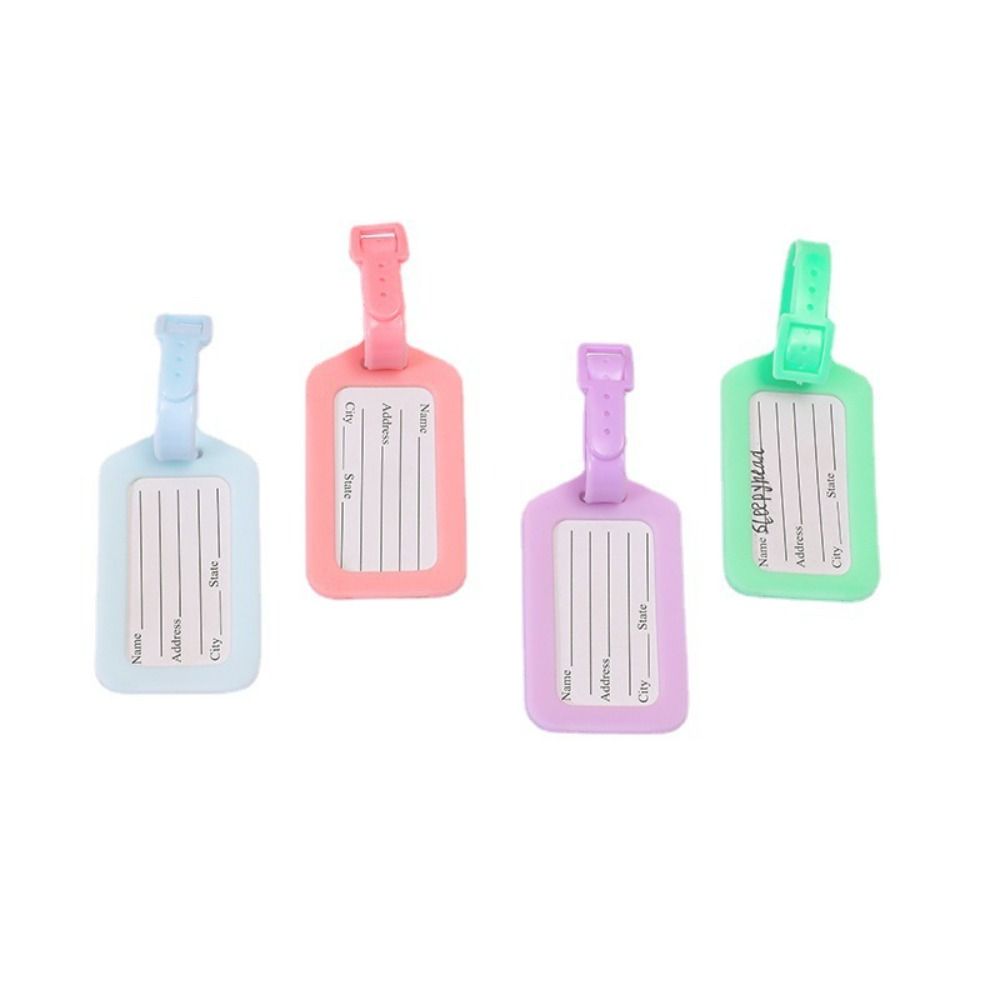 Macaron Farbe Flugzeug Kofferanhänger PVC Bordkarte Name Gepäckanhänger Herren