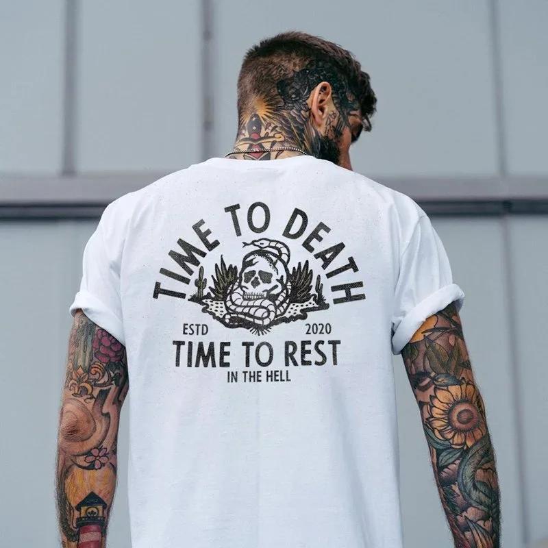 Harajuku Gothic Skulls Tshirts Men Loose Short-sleev Tops Oversized Hip-hop Punk Tee Male XS-4XL Tees Summer Ropa Hombre Tee