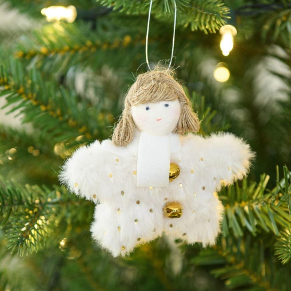 

Snowman/Santa Claus/Elk Five-pointed Star Bell Doll Plush Christmas Ornament Table