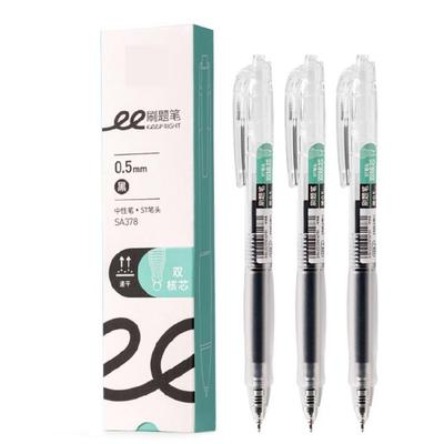 3 Pcs Black Ink Pen Quick-Drying Gel Pen 0.5mm Neutral Pen Pressing Pen Gel Ink Pen Stationery Pen for Writing