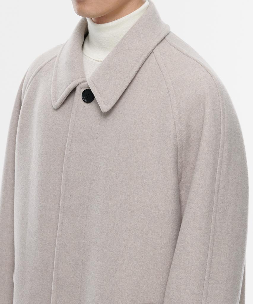 Musinsa Standard Cashmere Blend Oversized Balmacaan Coat [Oatmeal]