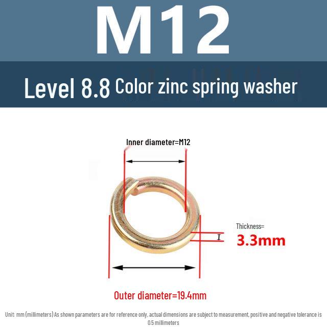 Yigu Zinc-Plated M5-M24 Carbon Steel Spring Washer 