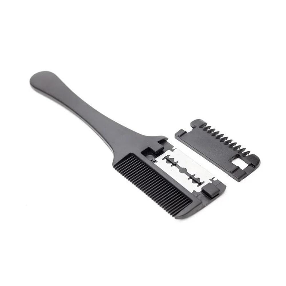 1 Pcs Trimmer Black Handle New Hair Razor Cutting Thinning Comb With Blades DIY Hair Care Hair Brush Professional