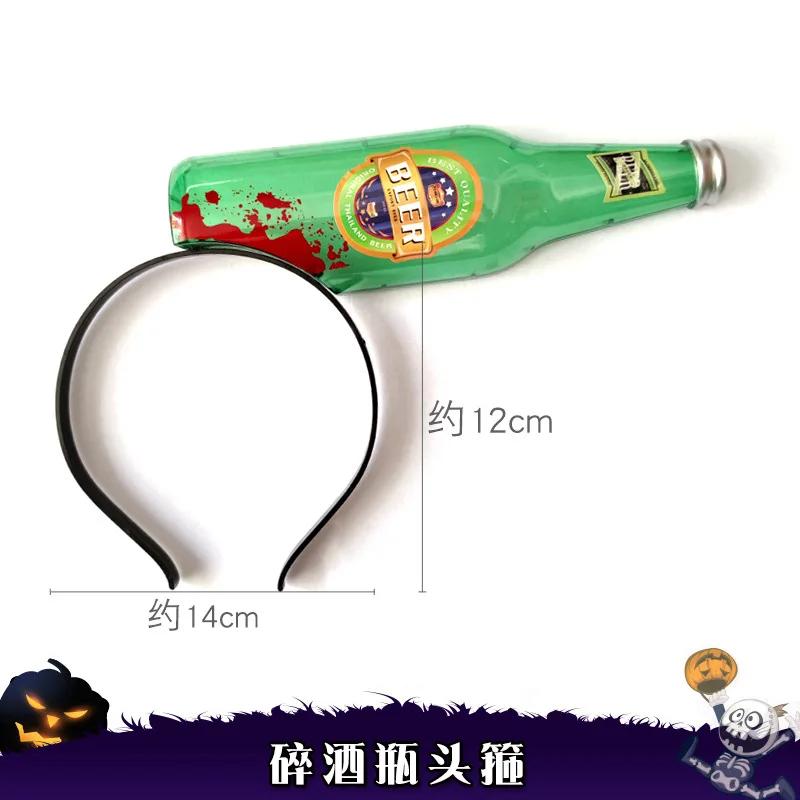 Halloween Party Horror Hair Bands Fake Knife Axe Cleaver Scissor Headbands Through Head Scary Masquerade Costume Photobooth Prop