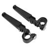1 Pair U Clamp Footpegs 360 Degree Adjustable Universal Crash Bar Highway Footpegs for 1 Inch to 1.25 Inches Engine