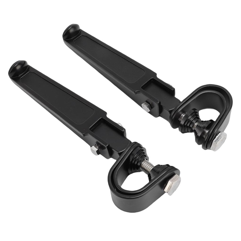 1 Pair U Clamp Footpegs 360 Degree Adjustable Universal Crash Bar Highway Footpegs for 1 Inch to 1.25 Inches Engine