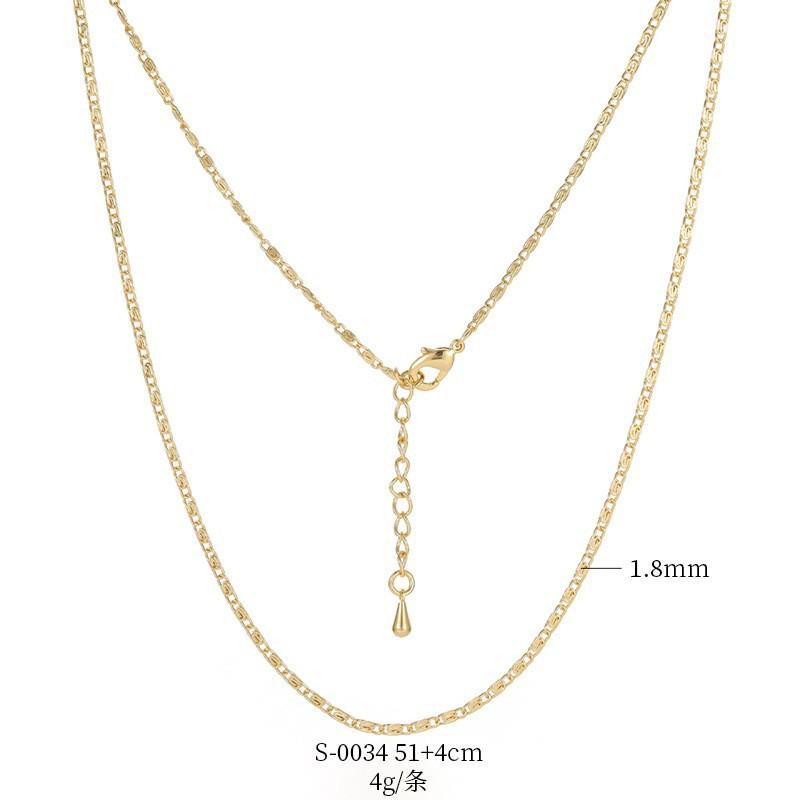 14K Gold Plated Copper DIY Plain Necklace Chain O Twist Snake Multiple Sizes