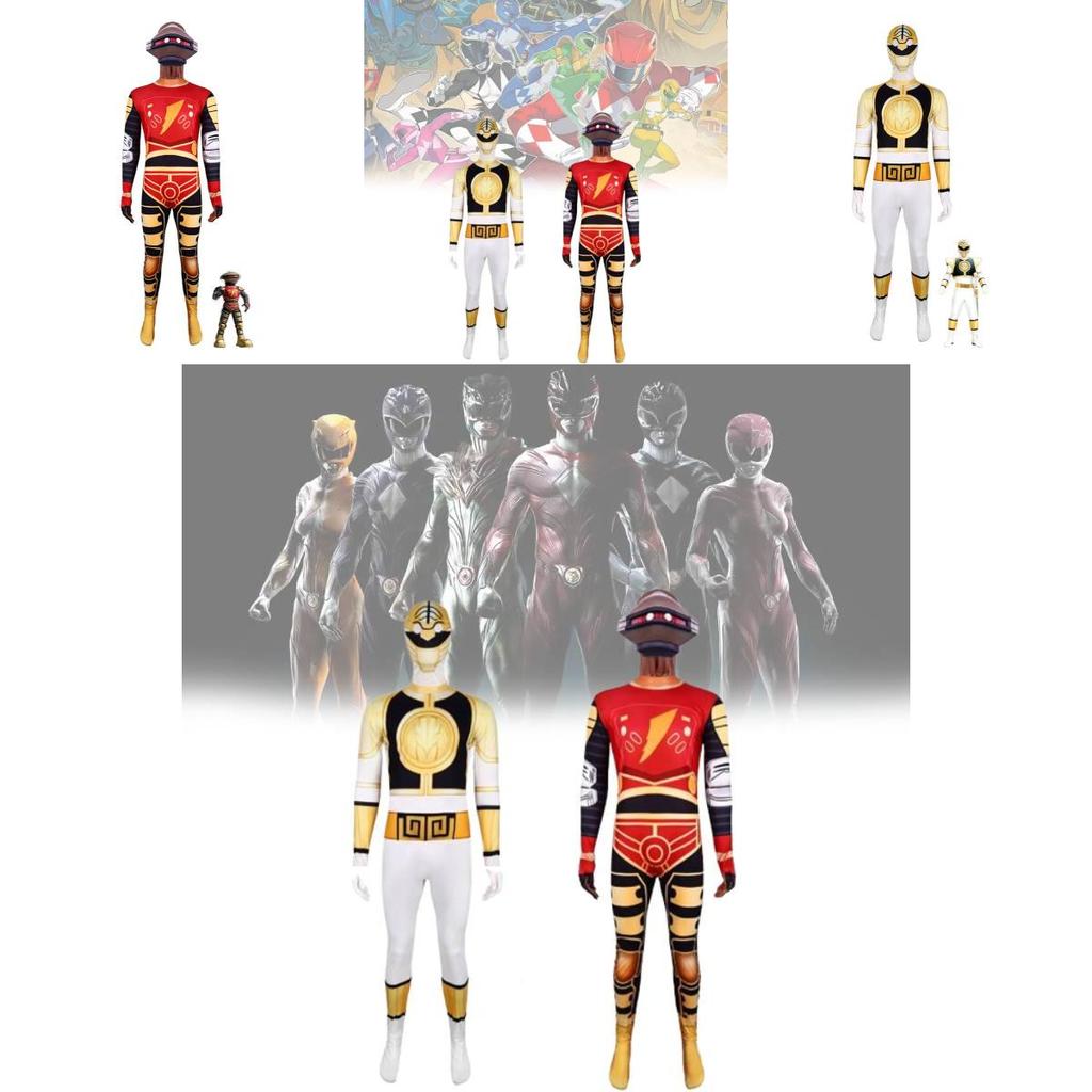 Mighty Morphin Power Rangers Dinosaur Cosplay Suit For Kids Halloween Costume Party