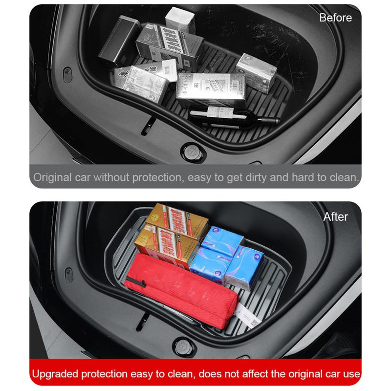 For Tesla Model 3 Highland 2024 TPE Pad Frunk Rear Trunk Mat Rear Trunk Storage Mat Front Trunk Mat Waterproof Protective Pads