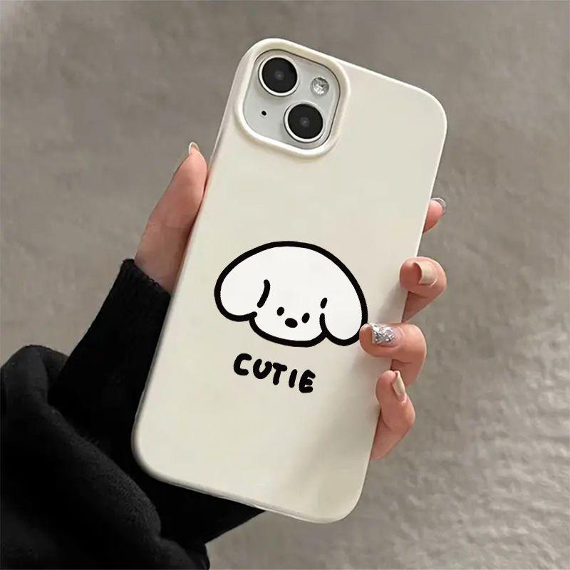 

Милый Желейный Мягкий Чехол для Apple iPhone 13/13 Pro/14/15/16 Pro Max - Белый iPhone XS Max