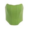 Womens Bustier Sexy Lingerie Solid Color Waist Cincher Strapless Sleeveless Backless Stretchy Corset Top