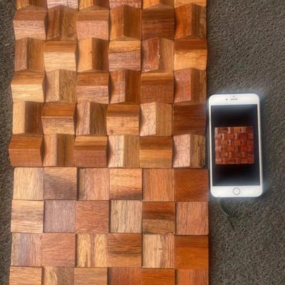 Arte de pared de madera 3D de 30x30cm Panel de madera moderno 1PCS Azulejo de mosaico Decoración de pared para hogar oficina casa de té Fondo Madera de barco viejo