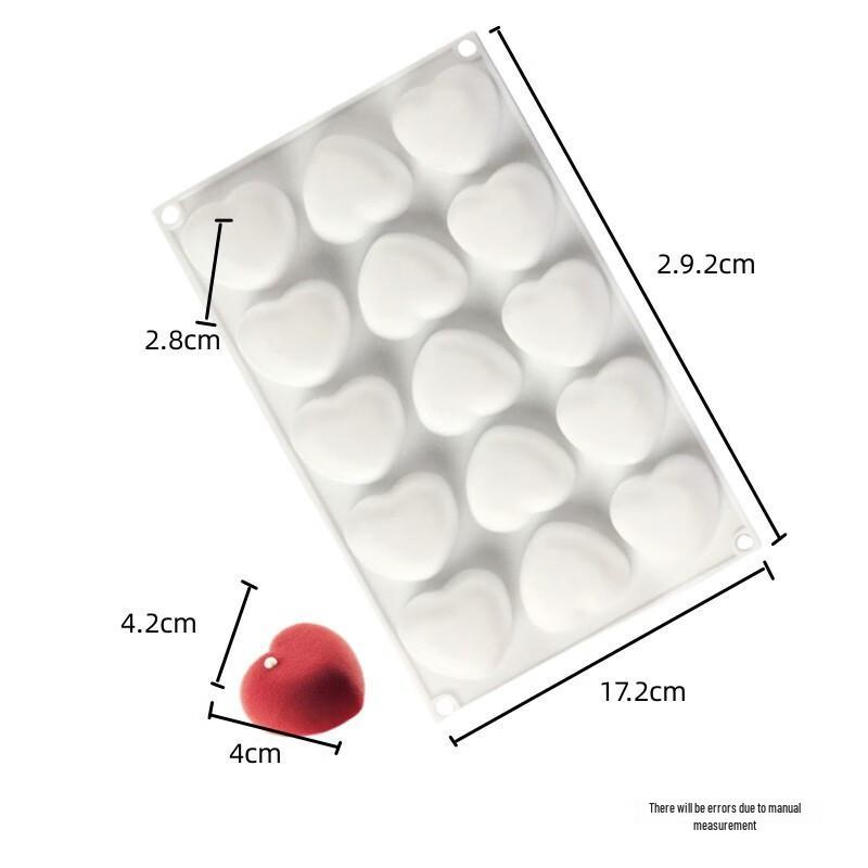 8-Cavity Heart Silicone Mousse Cake Mold