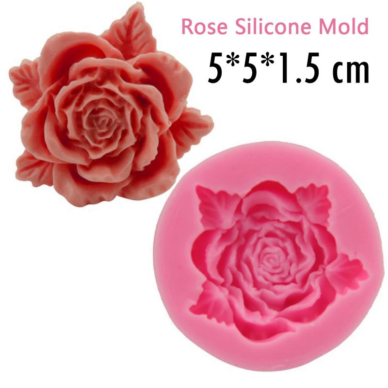 Silicone Soap Mold for Making Rose Flower Fondant 3d DIY Form Handmade Cake Decorating Sugarcraft Moulds Silicon Mold Tools