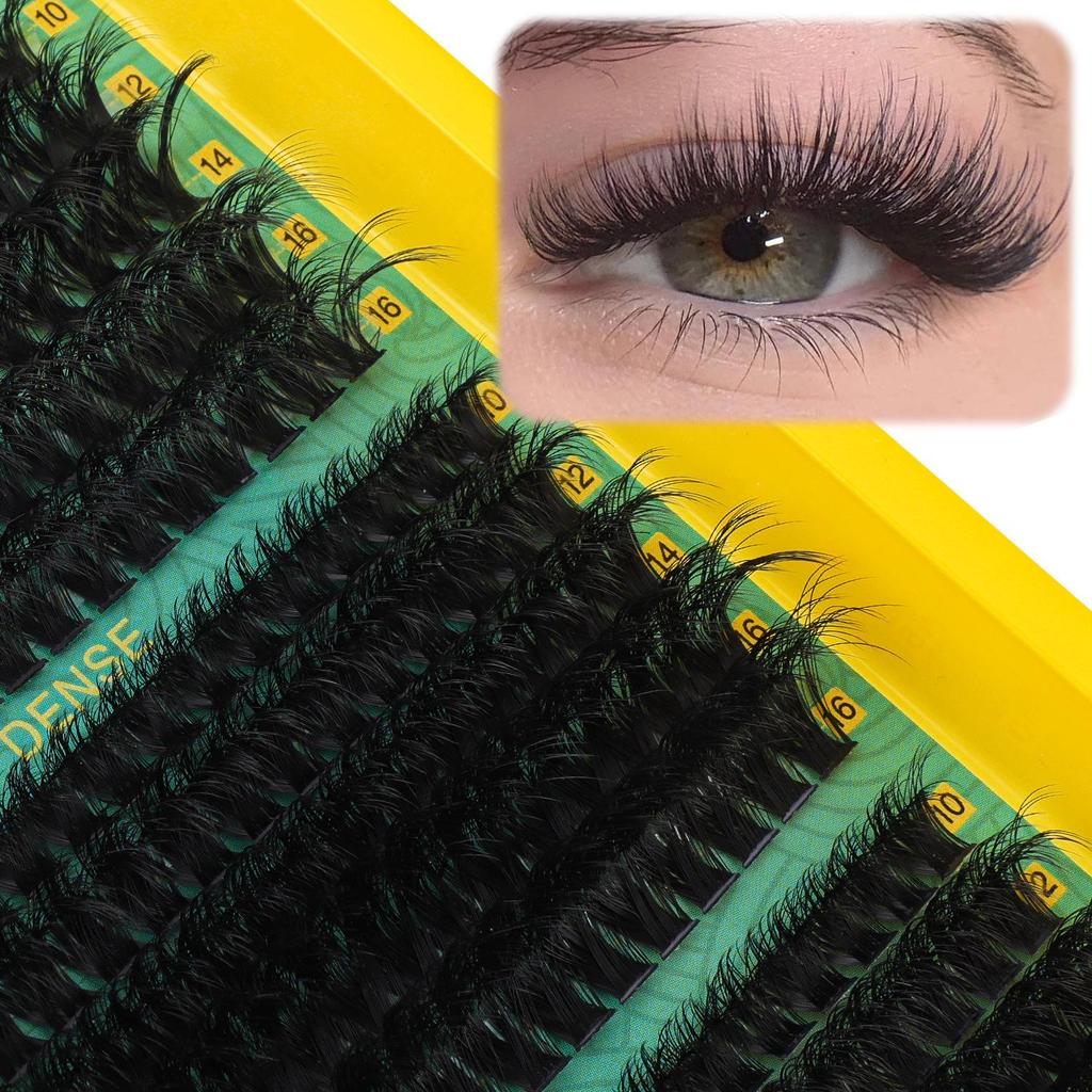 Hot Selling DD Curl Lift Mixed False Eyelashes, 10-16mm, Realistic Single Cluster, Dense Style