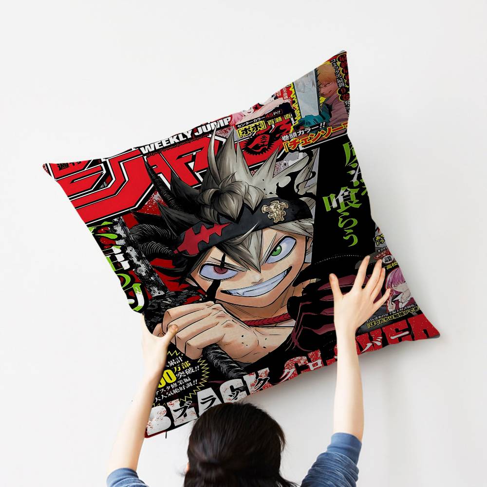 Anime Black Clover Cushion Cover Pillowcase Upholstery Sofa Throw Pillow Home Decor Pillowcas